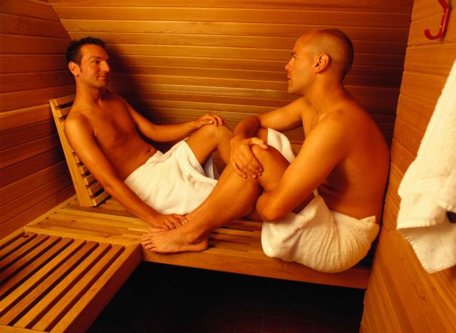 Couple in a Sauna